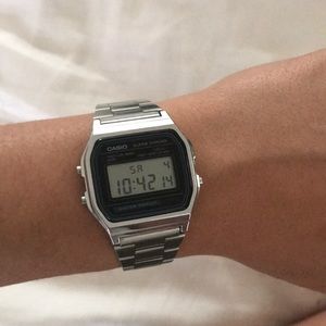 Silver Casio Digital Watch